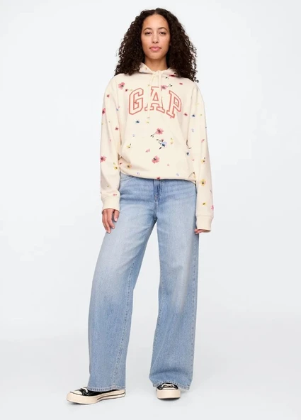 Gap V-Frch Ft Gap Herıtage Po Hd Hoodie Kapüşonlu Kadın Sweatshirt - Resim 6