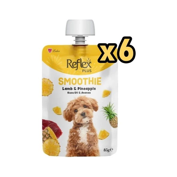 Smoothie Kuzu Etli ve Ananaslı Likit Köpek Ödülü 85 gr x 6 Adet