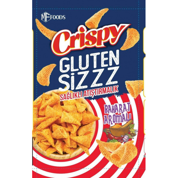 Crispy Glutensiz Baharat Aromalı Cips (80 g)(x 5 Adet)