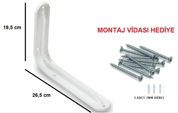 Raf Altı 8x10 19.5 x 26.5 cm Beyaz 1 Adet - Resim 2