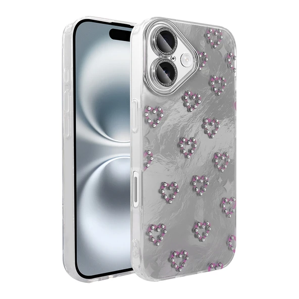 iPhone 16 Plus Kılıf Kamera Korumalı Figürlü Ponti Silikon Kapak - Resim 7