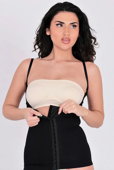 Vücut Şekillendirici Doğum Sonrası Toparlayıcı Sıkılaştırıcı Askılı Gögüs Altı Ağraflı Bel Korse - Resim 2