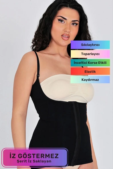 Vücut Şekillendirici Doğum Sonrası Toparlayıcı Sıkılaştırıcı Askılı Gögüs Altı Ağraflı Bel Korse ürün görseli