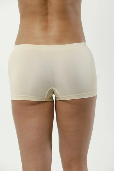 Yeni Sezon Lazer Kesim Kaymaz İz Göstermeyen Sıkılaştırıcı Toparlayıcı Kadın Düşük Bel Dikişsiz Boxer Külot - Resim 4