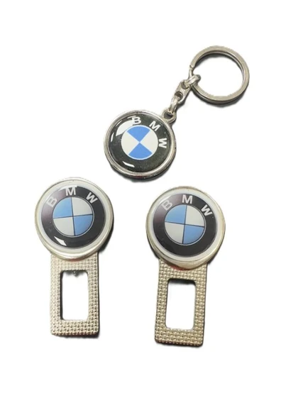 Bmw Yazılı Metal Damla Anahtarlık Çift Yönlü (1 ADET) Kemer Ikaz Susturucu 2 Adet