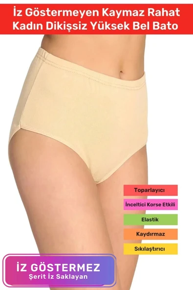 Özel Üretim Lazer Kesim Kaymaz Kadın Sıkılaştırıcı Toparlayıcı İz Göstermeyen Kaymaz Dikişsiz Yüksek Bel Bato ürün görseli 1
