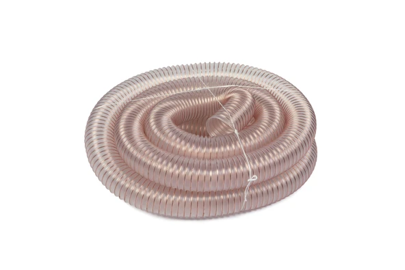 Poliüretan Bakır Telli Şeffaf Hortum (İç çap 127mm)  (5mt ) Pu 070 Toz Talaş Emiş