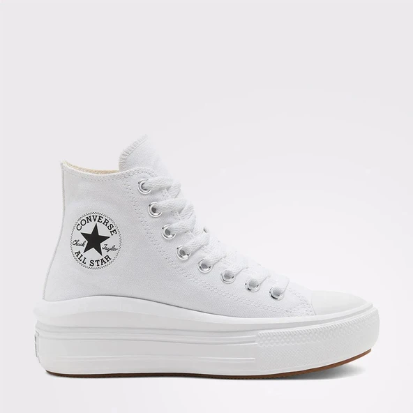 Converse Chuck Taylor All Star Move Unisex Beyaz Platform Sneaker 568498C - 4