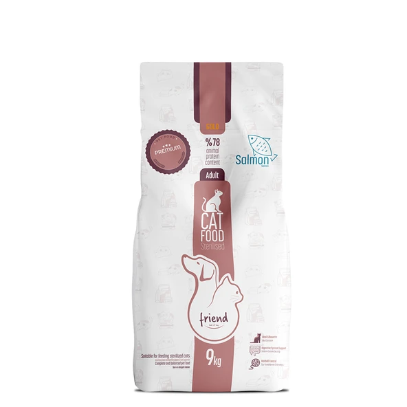 Friend Gold Kısırlaştırılmış Kedi Maması Somonlu 9KG