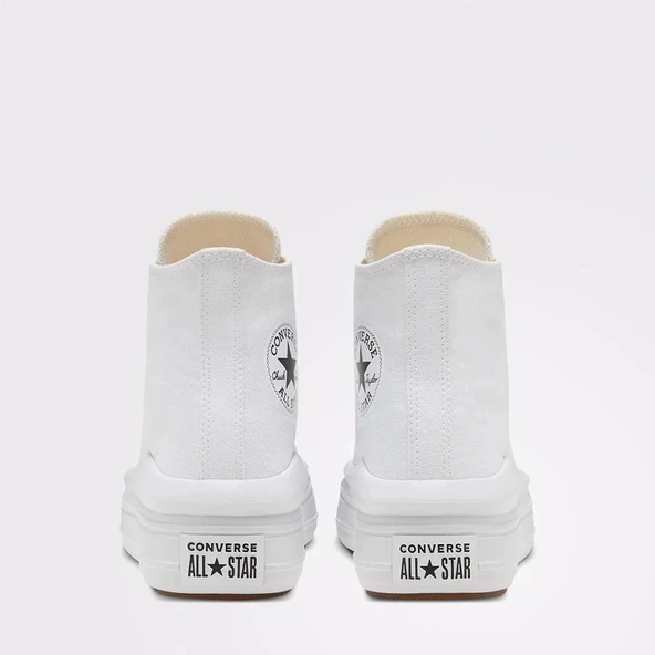 Converse Chuck Taylor All Star Move Unisex Beyaz Platform Sneaker 568498C - 12