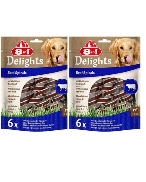 8in1 Smart Delights Beef Spirals Biftekli Burgu Köpek Ödülü x 2 Adet