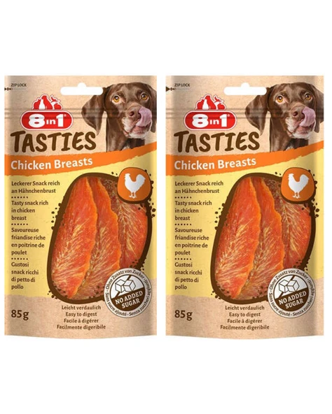 8in1 Tasties Chicken Breast Tavuk Göğsü Köpek Ödülü 85 Gr x 2 Adet