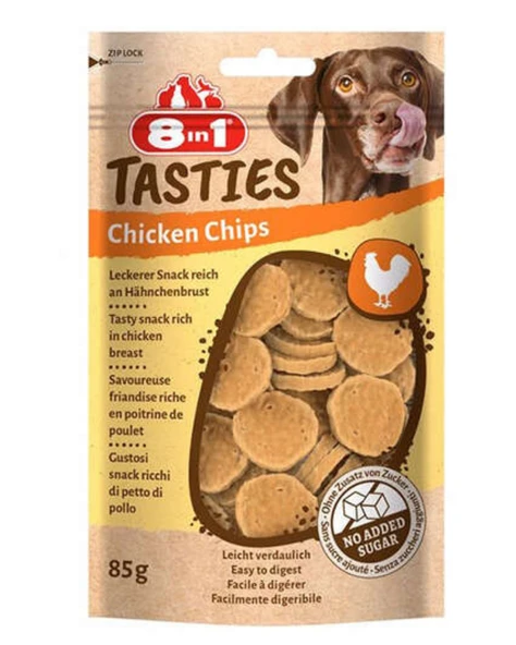 8in1 Tasties Chicken Chips Tavuk Cipsi Köpek Ödülü 85 Gr