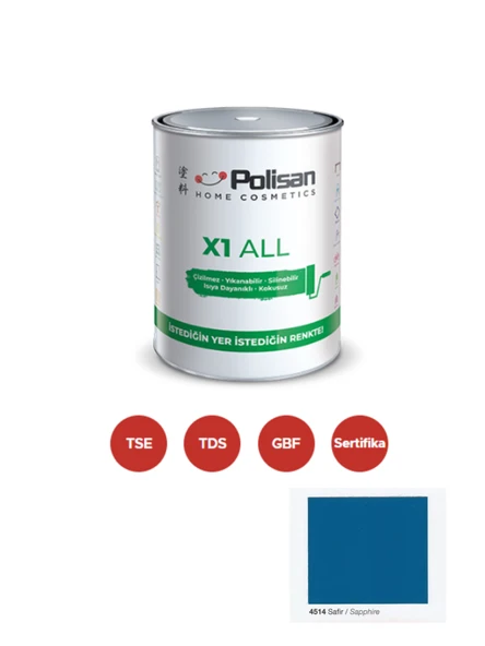 POLİSAN X1 ALL Dönüşüm Boyası 0,75 Lt Safir / 4514