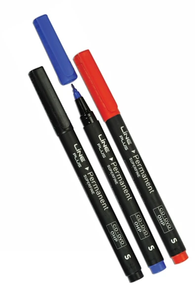 Asetat Kalemi 8 Renk 0.4 Mm 1 Paket Lineplus İnce Uçlu Cd Kalemi S Keçe Uçlu Kalem Silinmez Renkli Permanent Kalem - 3
