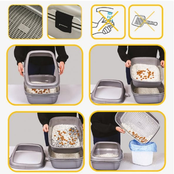 Plastart Elekli Açık Kedi Tuvaleti 42X61,5X24 Cm - 2