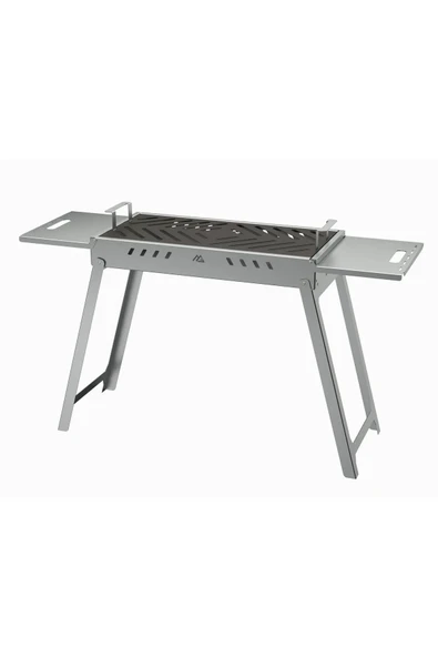 marina grill Sehpalı Galvaniz Katlanır Mangal 60 Cm - 3