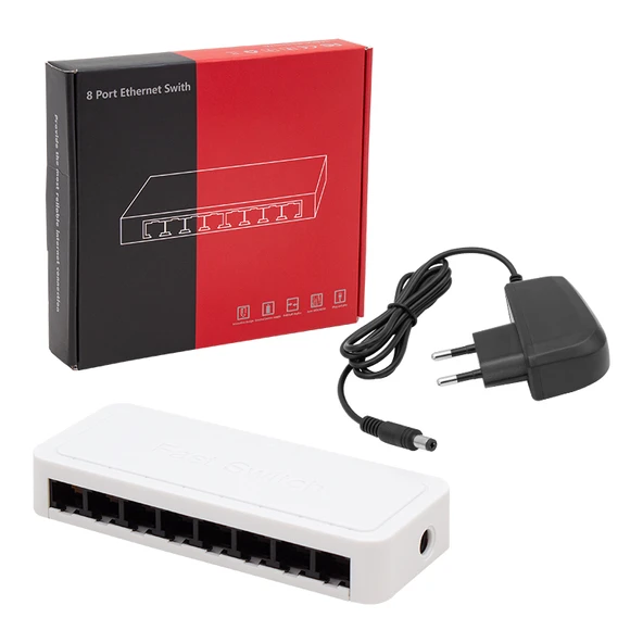 8 PORT 10/100 MBPS SWITCH  GO50608015690 - Resim 3