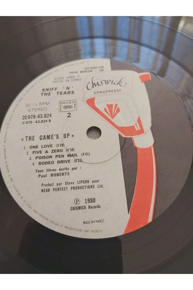 Escoines Koleksiyon 3996367eb1176b3719 1980 The Game's up - Sniff'n the tears vinyl 33lük plak - 6