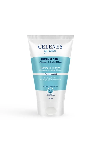 Celenes Thermal3&1Peeling-Temizleyici-Maske Tüm Cilt Tip 150 ml