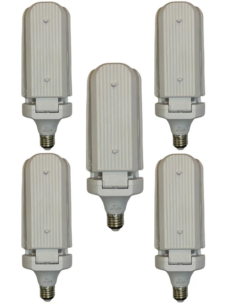 (5 Adet) Sorti 30W (270W) Beyaz Işık E27 Duylu (Kalın Duy) Led Pervane Ampul