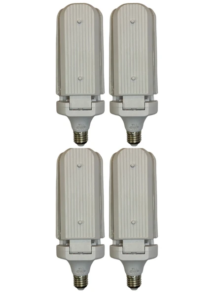 (4 Adet) Sorti 30W (270W) Beyaz Işık E27 Duylu (Kalın Duy) Led Pervane Ampul