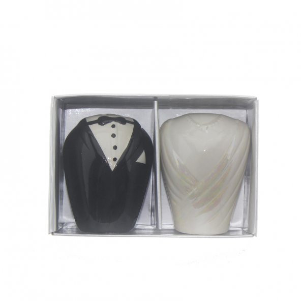 5x6cm Gelin Damat Tuzluk Karabiberlik Porselen - 2