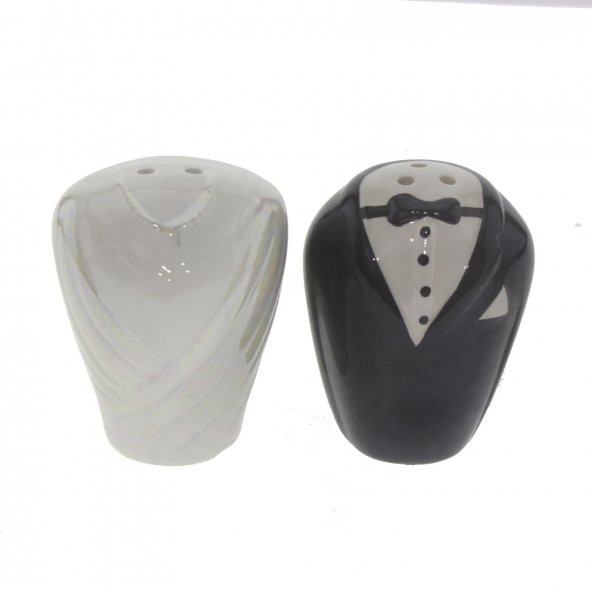 5x6cm Gelin Damat Tuzluk Karabiberlik Porselen - 4