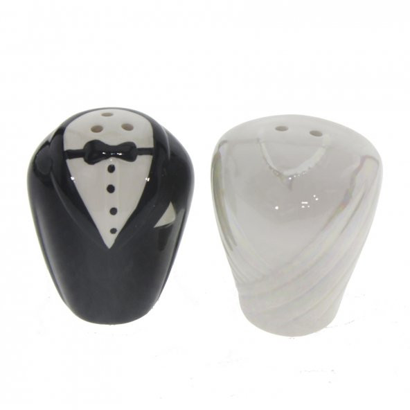 5x6cm Gelin Damat Tuzluk Karabiberlik Porselen - 5