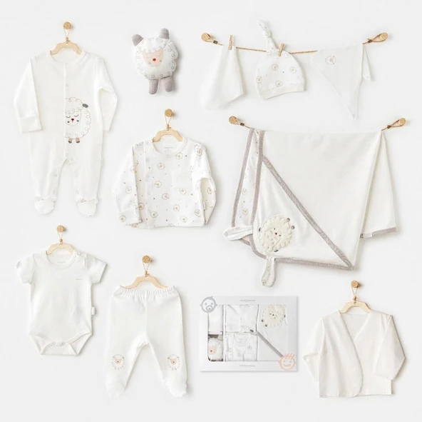 Nessiworld Andywawa AC25561 Newborn Set Tinny Ships 10'Lu Hastane Çıkışı Ekru