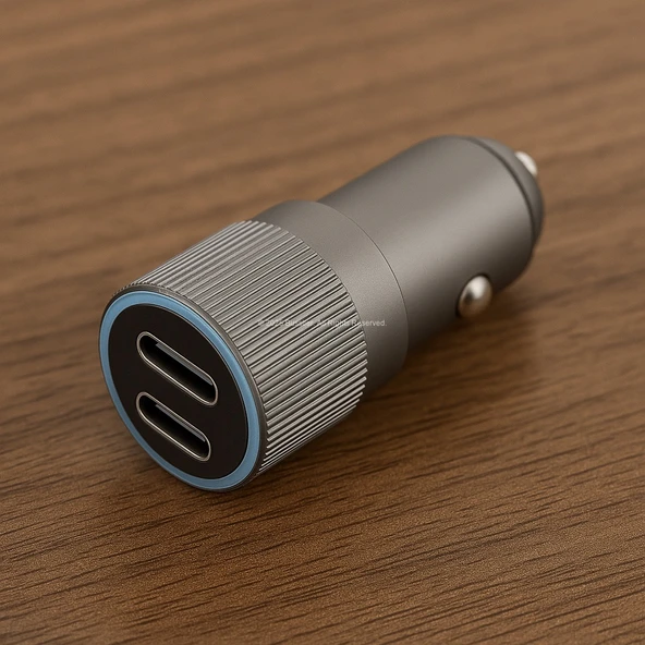 Busstier 40W Çift Type C Araç Şarj Adaptörü , Hızlı PD3.0 QC3.0 USB C Şarj Cihazı - 2