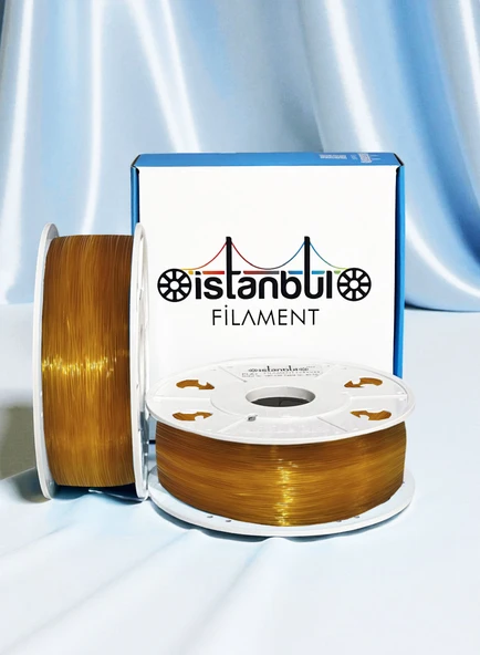 İstanbul Filament 3D Baskı Pla+ Filament Transparan Sarı 1 kg 1,75MM 0,05 mm Bambu Lab Uyumlu ürün görseli 1
