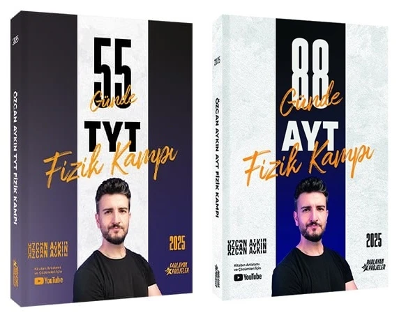 Parlayan Projeler 2025 Tyt Ayt Fizik Özcan Aykın Kampı 2 Kitap