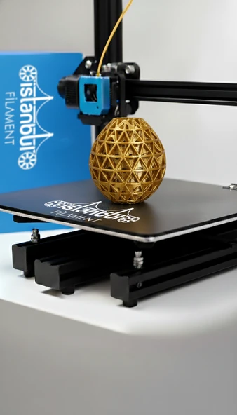 İstanbul Filament 3D Baskı Pla+ Filament Transparan Sarı 1 kg 1,75MM 0,05 mm Bambu Lab Uyumlu - Resim 5