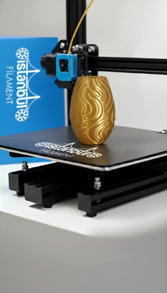 İstanbul Filament 3D Baskı Pla+ Filament Transparan Sarı 1 kg 1,75MM 0,05 mm Bambu Lab Uyumlu - Resim 2