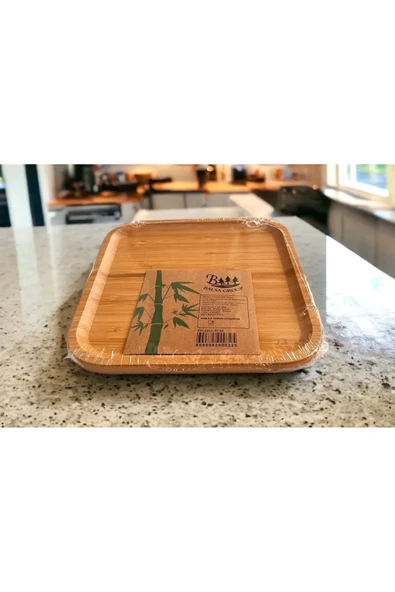 Bambu Kare Tabak 20 * 20 * 1.5 Cm   -KR2020