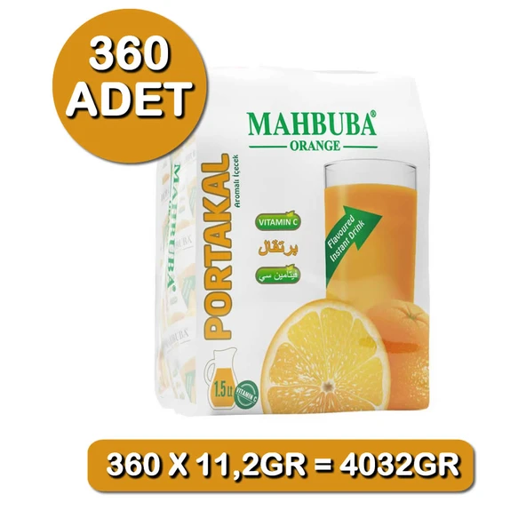 Mahbuba Portakal Aromalı Soğuk Toz İçecek 360x11.2gr