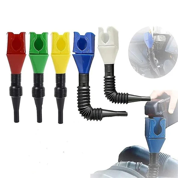 Akrobat Plastik Bidon Ağzı Huni ,Esnek ve Oynar Uçlu Benzin, Mazot, Sıvı Yağ ve Su Boşaltma Aparatı - 8