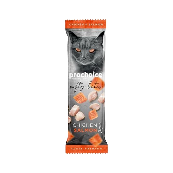 ProChoice Softy Bites Tavuklu ve Somonlu Yumuşak Kedi Ödül Maması 10gr