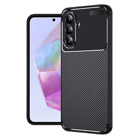 Samsung Galaxy A56 Kılıf Focus Carbon Silikon Kapak - 2