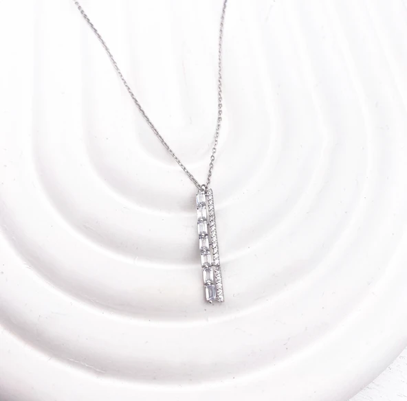925 Ayar Gümüş (Silver) Kadın Kolye - 1