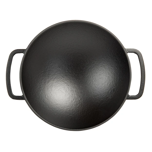 SÜREL DEMİR DÖKÜM WOK TAVA 35 CM MAT SİYAH - 4