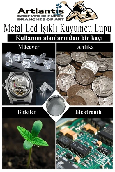 Işıklı Lup Büyüteç Mercek 30X Büyütme 21 mm 1 Adet 30X Kuyumcu Takı Lupu Paslanmaz Çelik Optik Kaliteli Taşınabilir Lup - 4