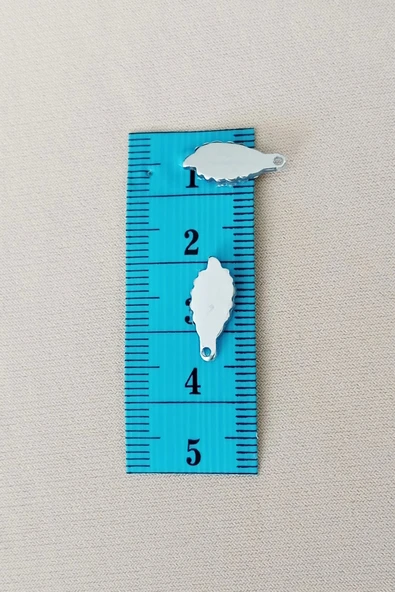 Oya Abiye Bileklik Kolye Pleksi Metalik Plastik Pul Gümüş Renk 8 gram 70 adet - BNC512 - 2