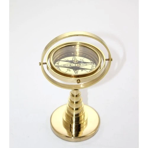 Pirinç Masa Üstü Pusula Model 1