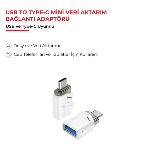 Busstier USB-A to Type-C Mini OTG Adaptör - Yüksek Hızlı Veri Aktarımı, USB 3.0, Tak ve Çalıştır - 2