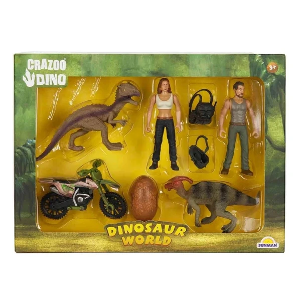43111 Crazoo Dinozor Figürlü Oyun Seti -sunman