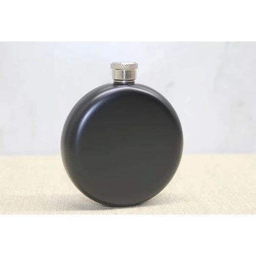 Yuvarlak Tekli Matara 5 Oz Siyah
