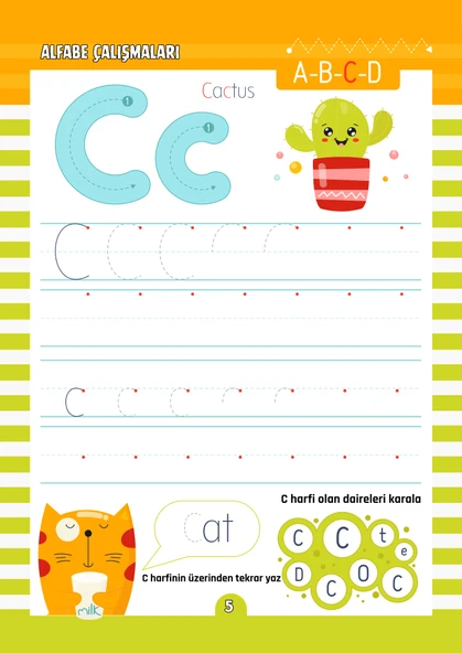 Uygulamalarla Alfabe Çalışmaları YAZ-SİL Kitabı - Resim 4
