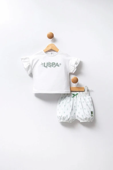 U.s Polo Bebek 2'li Takım Usb2442 Beyaz